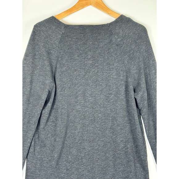 James Perse Top Womens 4 Large Charcoal Gray Lightweight Knit Elevated Basic - Picture 4 of 13